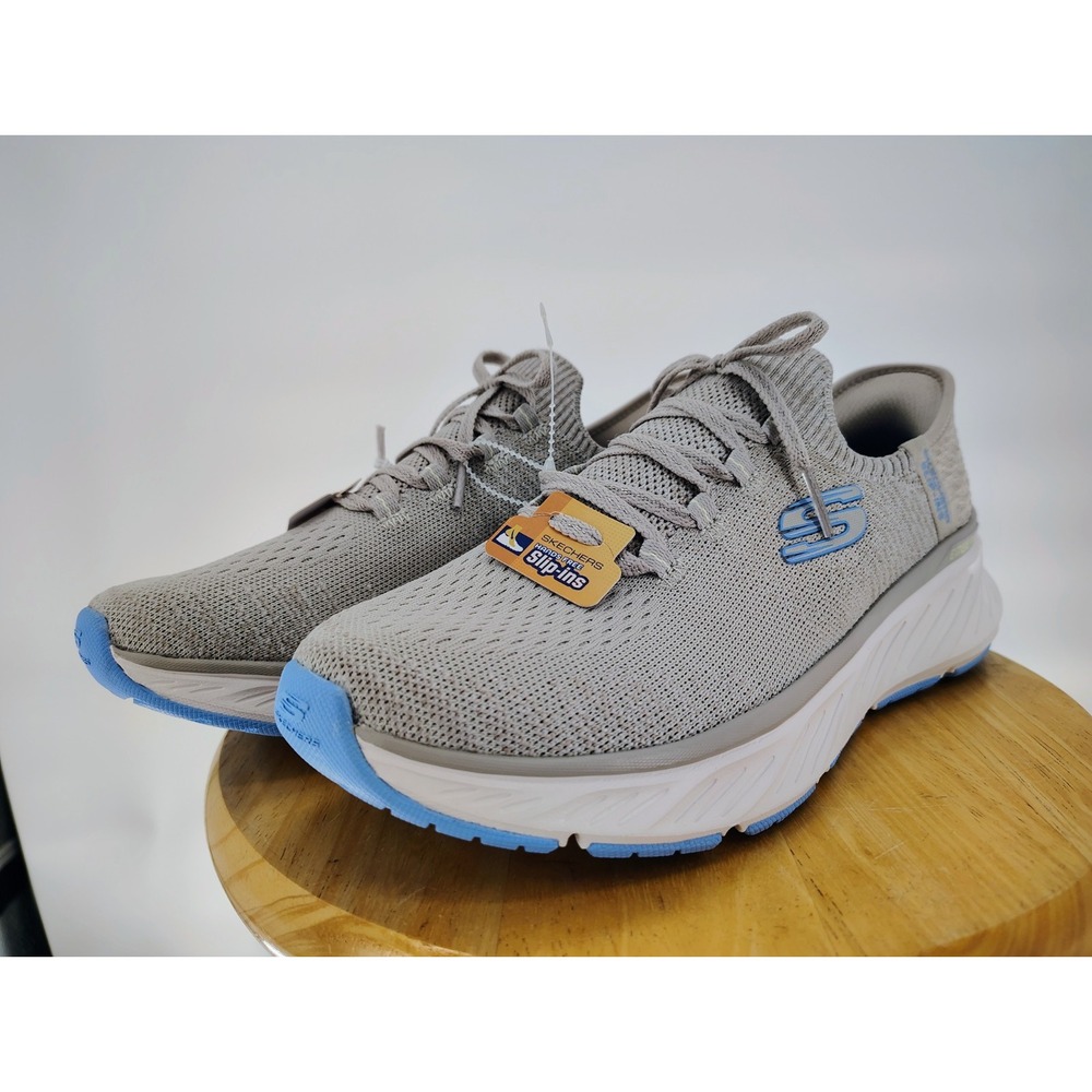 Skechers Slip-On Women's Athletic Sneakers with Memory Foam Blue Grey Size 9